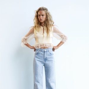 Zara Combination Knit Top